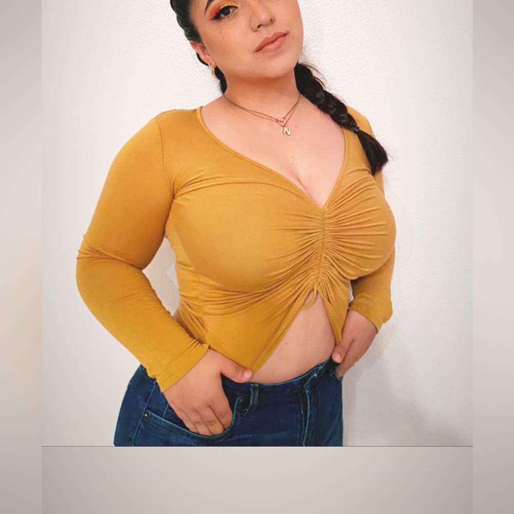 Long Sleeve Mustard Top